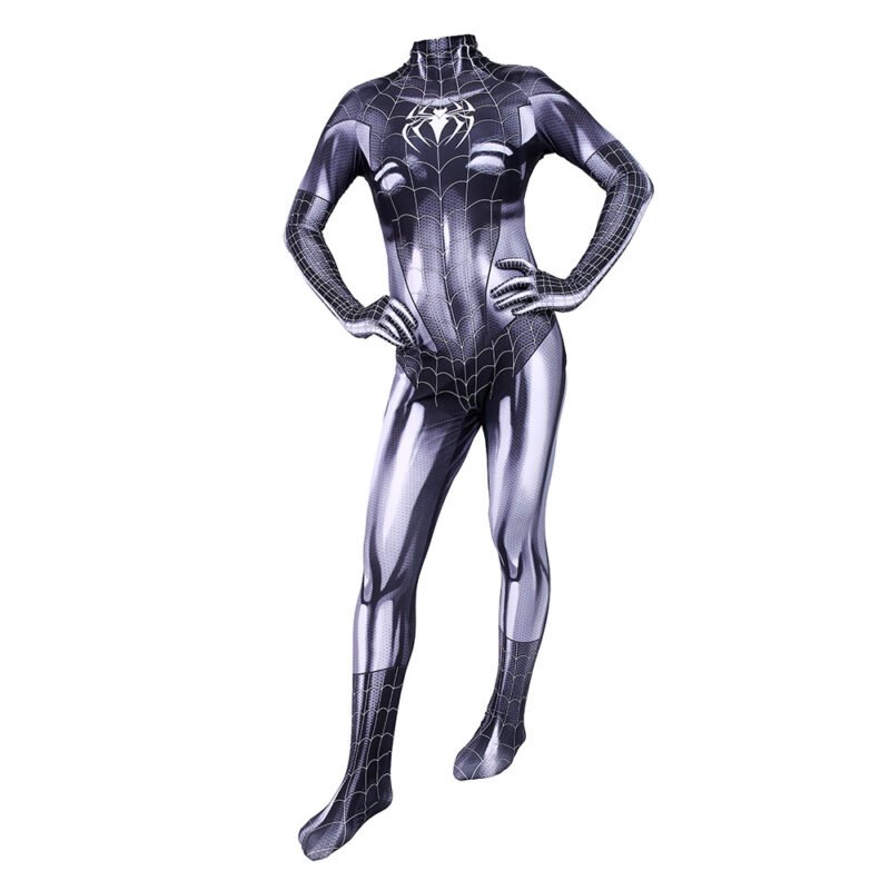 Spiderman Suit Black Cat Symbiote Spider Girl Superhero Costume Zentai Bodysuit - Image 4