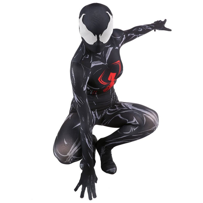 Black Widow Venom Jumpsuit Spider-Woman Cosplay Costume Halloween costume X’mas birthday Valentine’s day gift toys - Image 3