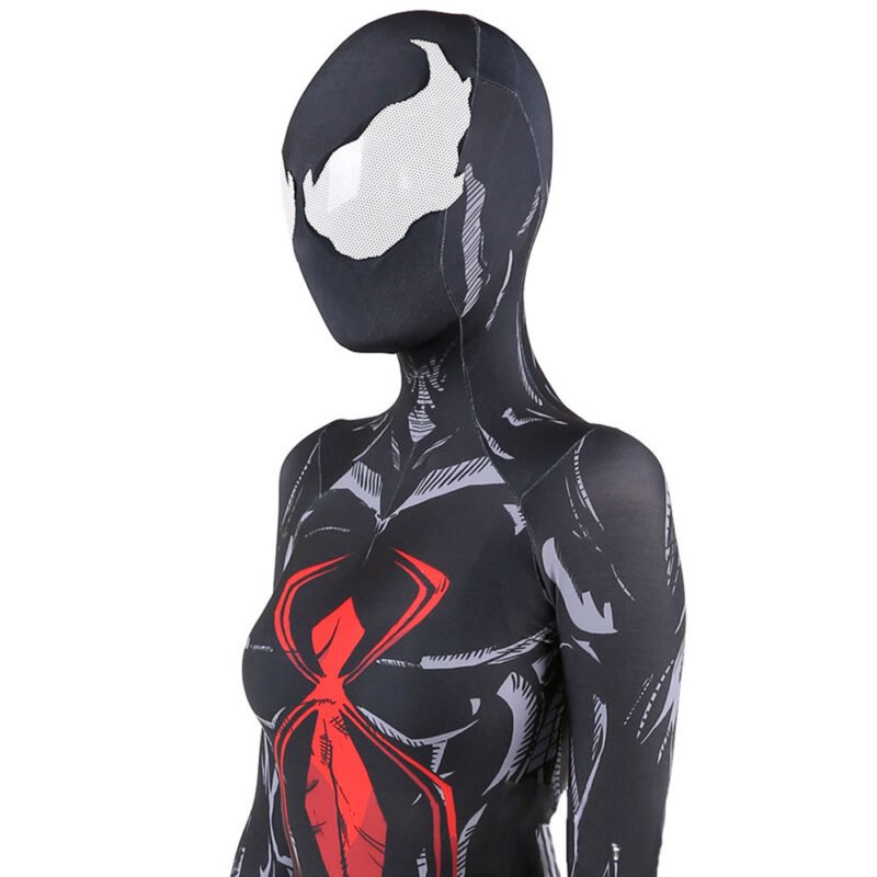 Black Widow Venom Jumpsuit Spider-Woman Cosplay Costume Halloween costume X’mas birthday Valentine’s day gift toys - Image 6
