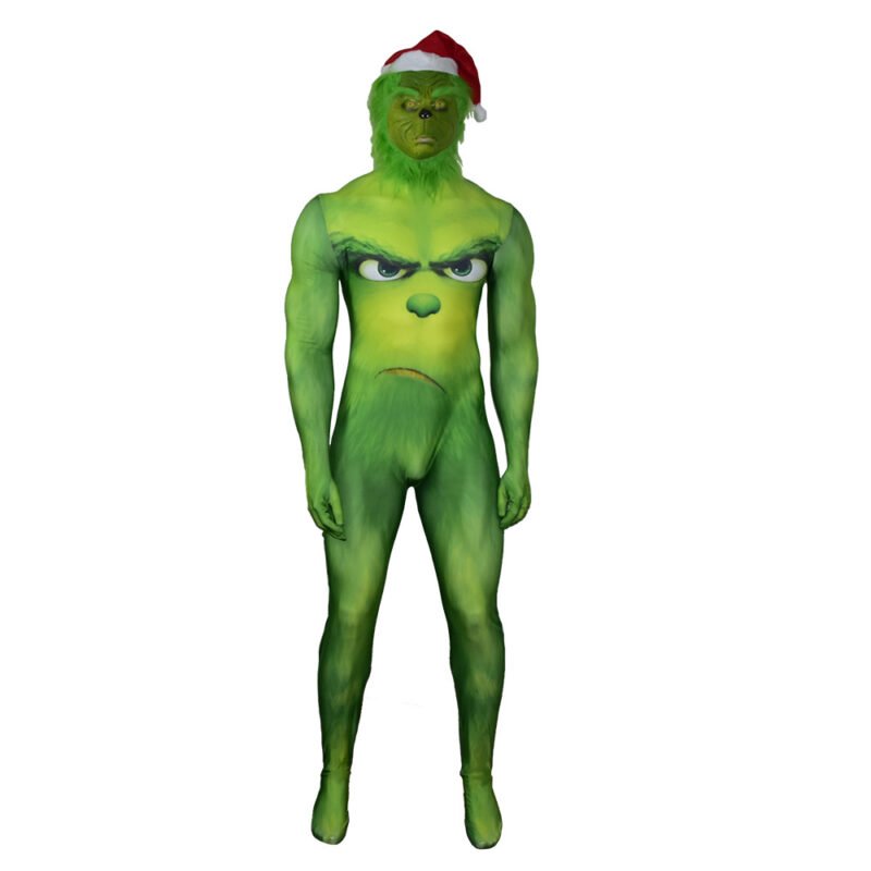 How The Grinch Stole Christmas Grinch Costume Full Set Cosplay halloween make-up costume xmas christmas gift toys comic-con outfit