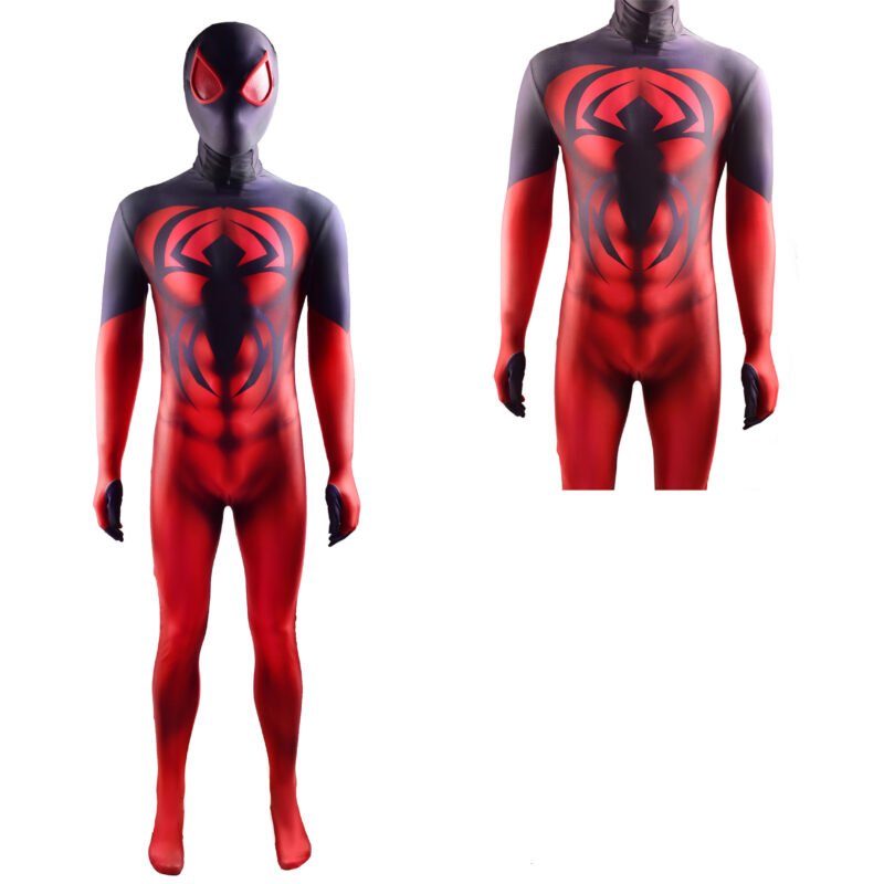Scarlet Spider Costume Kaine Parker Hooded Jumpsuit Cosplay Halloween costume Xmas birthday Valentine’s day gift toys comic-con outfit - Image 5