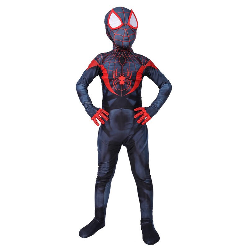 Kids Amazing Spider-Man suit cosplay Miles Morales superhero jumpsuit Halloween costume X'mas birthday - Image 3