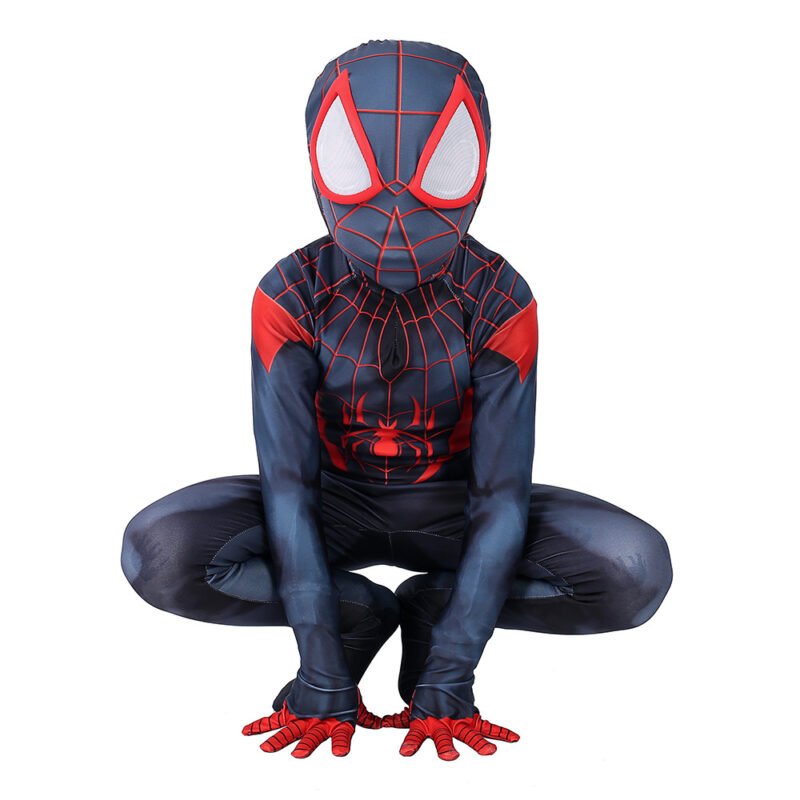 Kids Amazing Spider-Man suit cosplay Miles Morales superhero jumpsuit Halloween costume X'mas birthday - Image 4