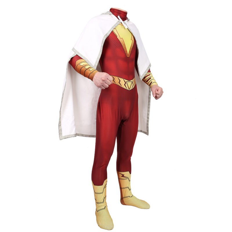 Shazam Costume Billy Batson Captain Marvel Cosplay Halloween Costume christmas gift toys - Image 2