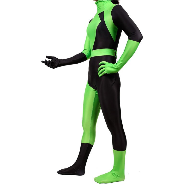 Kim Possible Shego costume jumpsuit super villain halloween costume zentai bodysuit xmas valentine's day gift - Image 2