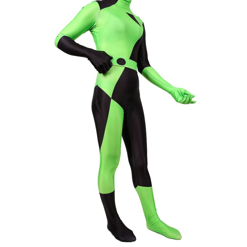 Kim Possible Shego costume jumpsuit super villain halloween costume zentai bodysuit xmas valentine's day gift - Image 3