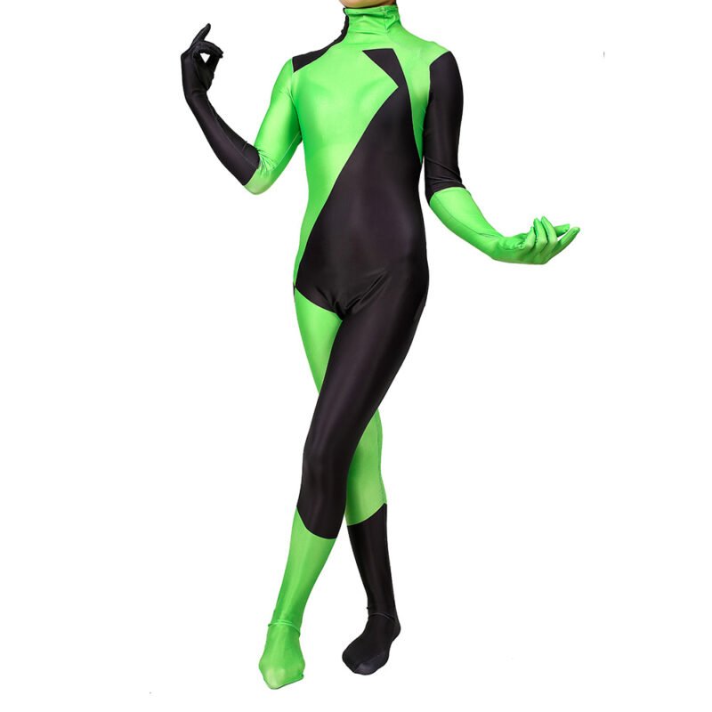 Kim Possible Shego costume jumpsuit super villain halloween costume zentai bodysuit xmas valentine's day gift - Image 4
