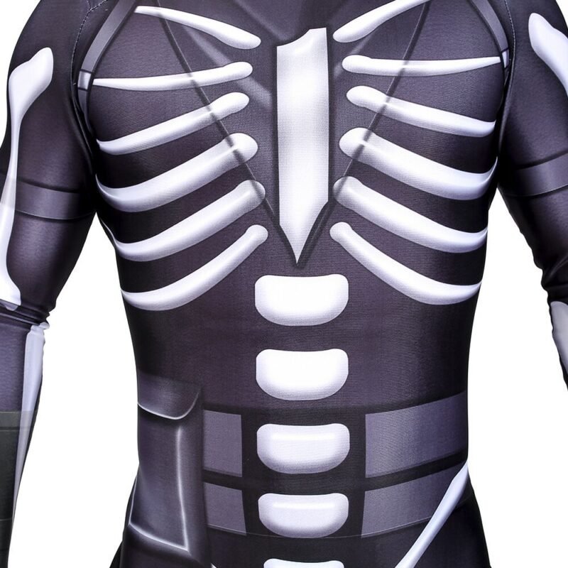 Halloween Fortress Night Skull Trooper Skeleton Cosplay Zentai Costume Bodysuit - Image 4