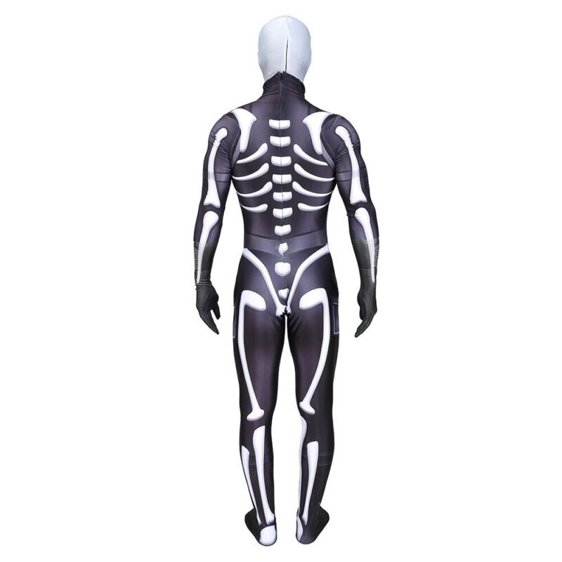 Halloween Fortress Night Skull Trooper Skeleton Cosplay Zentai Costume Bodysuit - Image 6