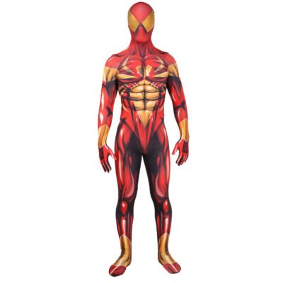 Kids Men's Spider-Man Iron Cosplay Costume Spiderman Superhero Bodysuit Jumpsuits Halloween make-up costume xmas christmas gift toys outfit