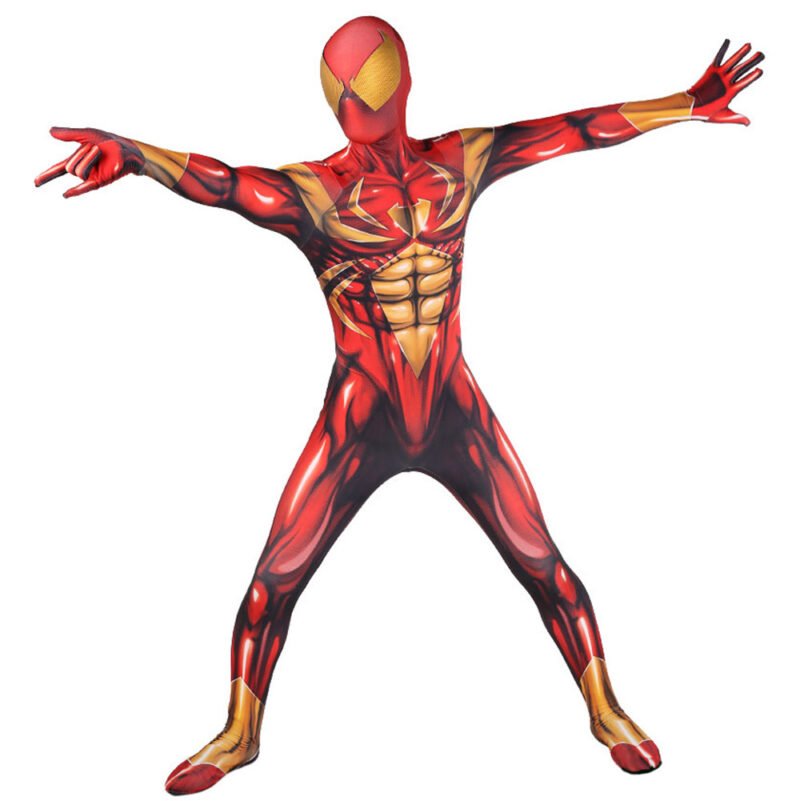 Kids Men's Spider-Man Iron Cosplay Costume Spiderman Superhero Bodysuit Jumpsuits Halloween make-up costume xmas christmas gift toys outfit - Image 5