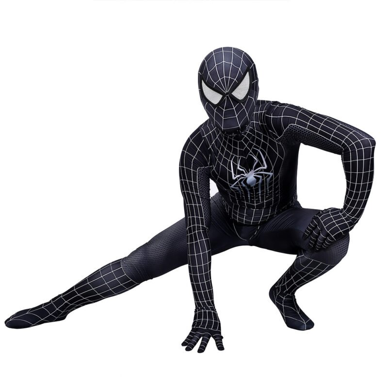 Kids Venom Spider-Man jumpsuit outfit superhero costume Halloween costume X'mas Christmas gift toys comic-con make-up outfit fancy dress - Image 4