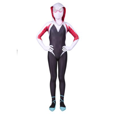 Marvel Comics Spider-Woman Gwen Stacy hoodie jumpsuit outfit halloween cosplay costume Spider-Gwen unique for women