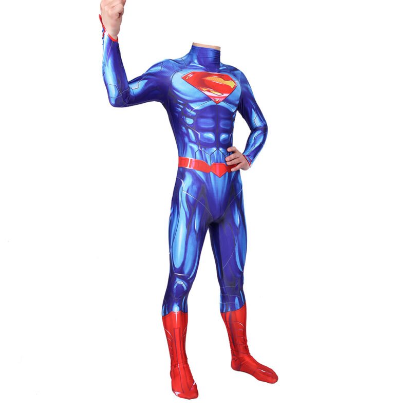 Boys Men's Deluxe Muscle Chest Superman Cosplay Costume Halloween x'mas christmas birthday gift toys party make-up outfit - Image 5