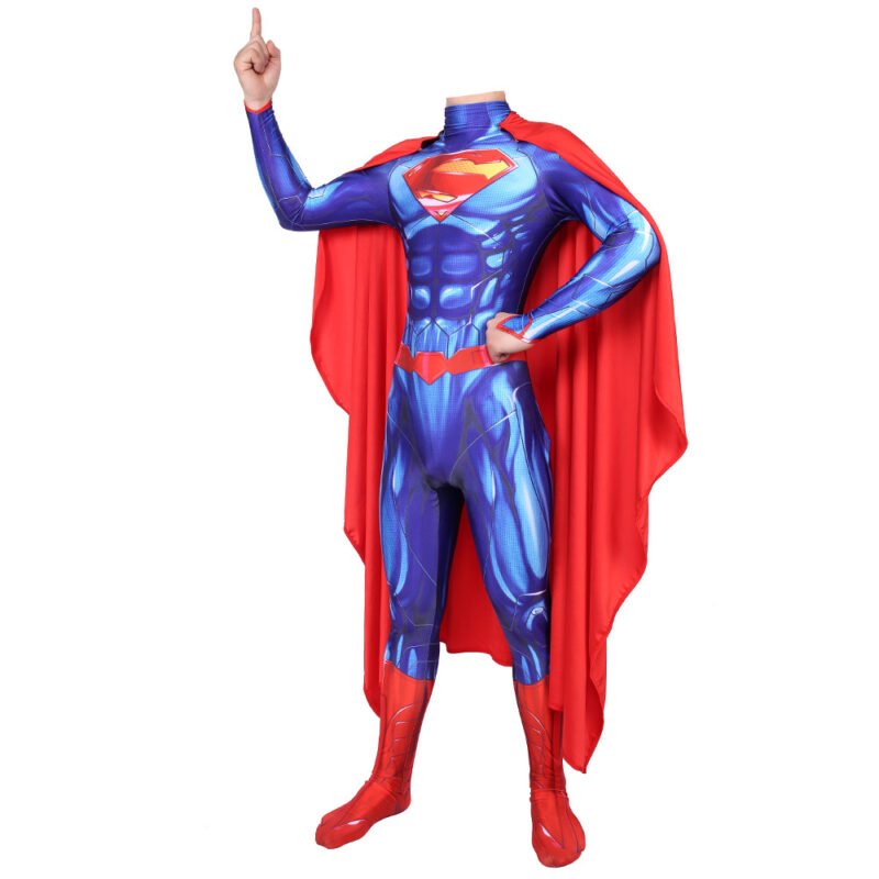 Boys Men's Deluxe Muscle Chest Superman Cosplay Costume Halloween x'mas christmas birthday gift toys party make-up outfit - Image 3