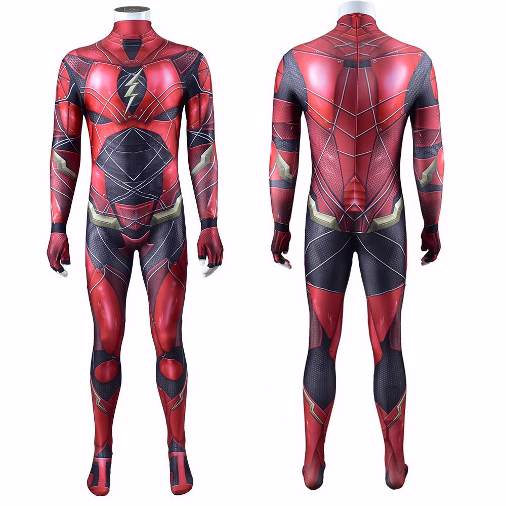 Kids Men's Justice League Movie The Flash Barry Allen Cosplay Halloween costume Xmas birthday Valentine's day gift toys comic-con outfit