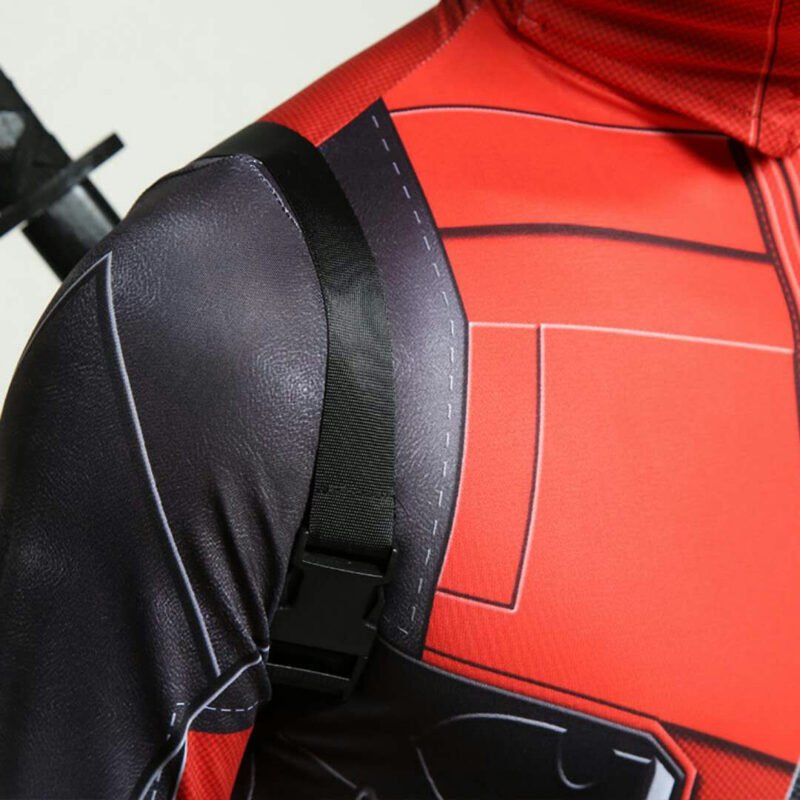 Boy's Movie X-Men Deadpool Cosplay Wade Wilson Battleframe Halloween Costume Comic-con X'mas Valentine's day gift toys full set - Image 7