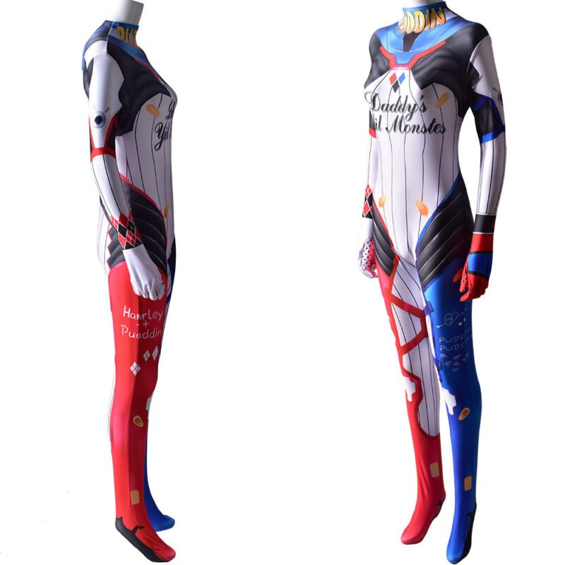 Game Overwatch D.VA Harley Quinn Cosplay Costume-Suicide Squad Costume Halloween X'mas Valentine's day birthday gift comic-con game outfit - Image 2