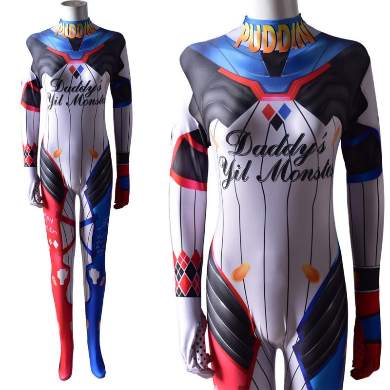Game Overwatch D.VA Harley Quinn Cosplay Costume-Suicide Squad Costume Halloween X'mas Valentine's day birthday gift comic-con game outfit - Image 3