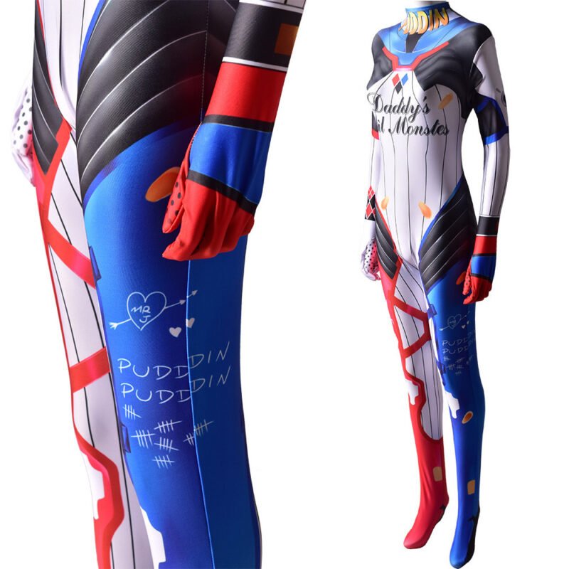 Game Overwatch D.VA Harley Quinn Cosplay Costume-Suicide Squad Costume Halloween X'mas Valentine's day birthday gift comic-con game outfit - Image 5