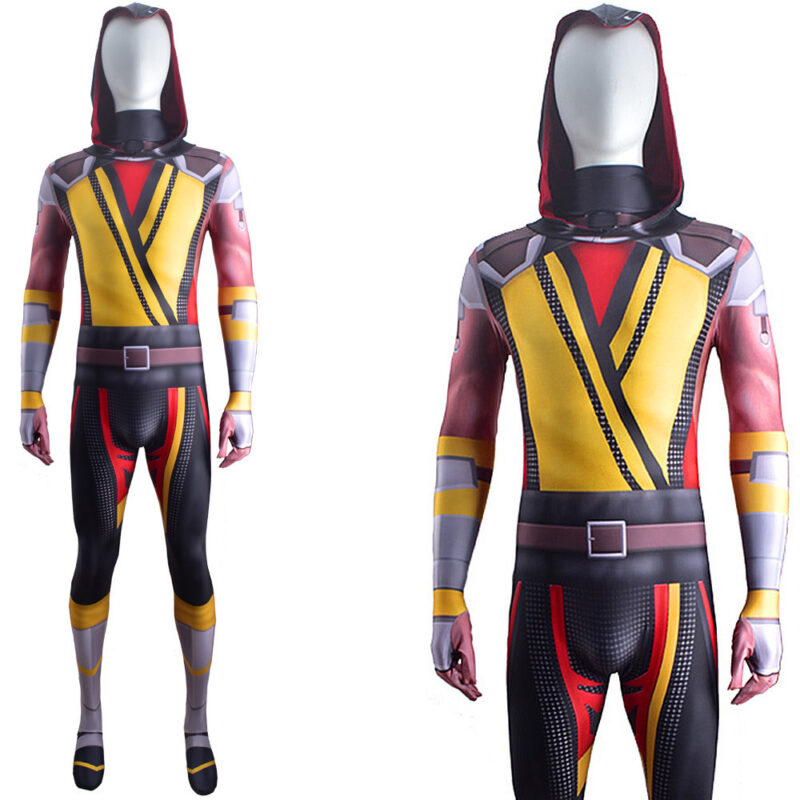Mortal Kombat 11 Scorpion Cosplay Costume Halloween X’mas Valentine’s day birthday gift comic-con game outfit - Image 2