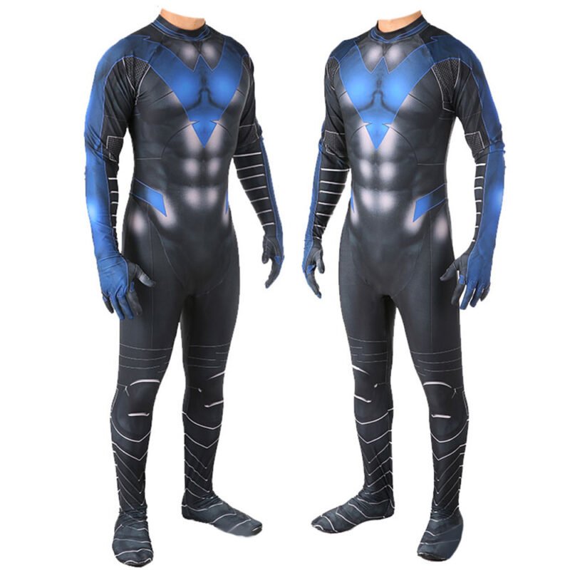 Nightwing Body Suit Cosplay Costume Halloween X’mas Valentine’s day birthday gift comic-con game outfit - Image 3