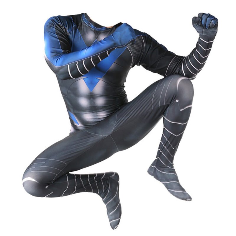 Nightwing Body Suit Cosplay Costume Halloween X’mas Valentine’s day birthday gift comic-con game outfit - Image 6