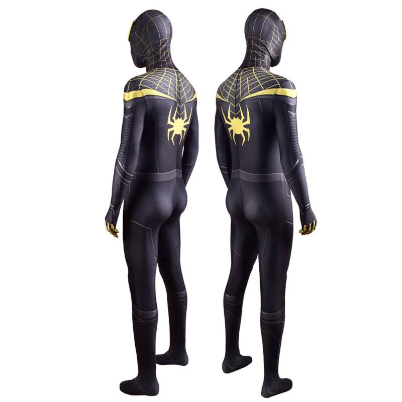 Golden Miles Morales Spider-Man Jumpsuit Spiderman Cosplay Costume Halloween X'mas Valentine's day birthday gift comic-con game outfit - Image 3