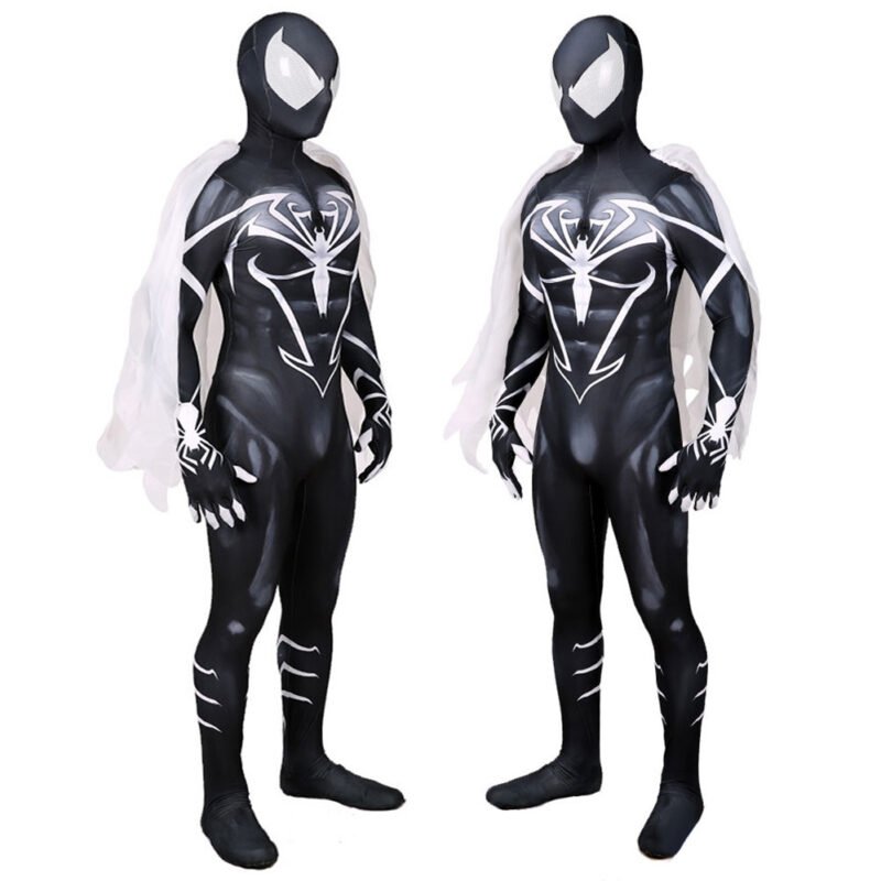 Black Spiderman SYMBIOTE Jumpsuit Spider-man Cosplay Costume Halloween X'mas Valentine's day birthday gift comic-con game outfit - Image 2