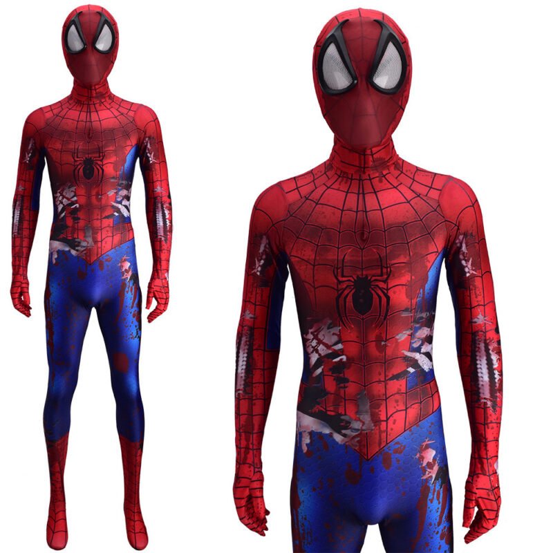 Spider Man Battle Damaged Suit Cosplay Costume Halloween X’mas Valentine’s day birthday gift comic-con game outfit - Image 3