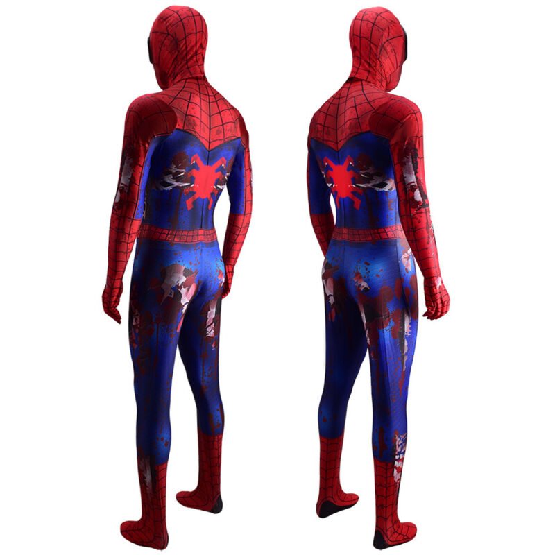 Spider Man Battle Damaged Suit Cosplay Costume Halloween X’mas Valentine’s day birthday gift comic-con game outfit - Image 5