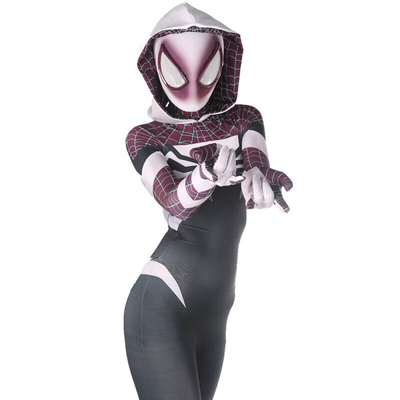 Spider-Gwen Jumpsuit Gwen Stacy Cosplay Costume Halloween X’mas Valentine’s day birthday gift comic-con game outfit - Image 5