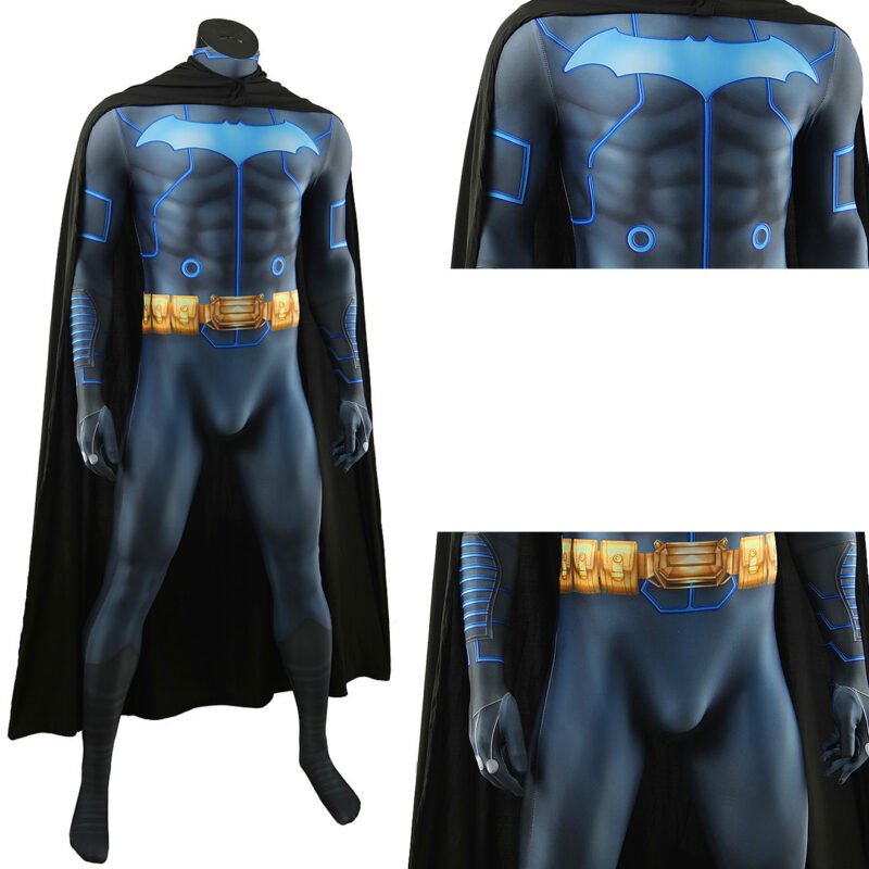 Batman and Mobius Chair Cosplay Costume DC Superhero Jumpsuit Cloak Halloween x’mas christmas birthday gift toys party make-up outfit - Image 3
