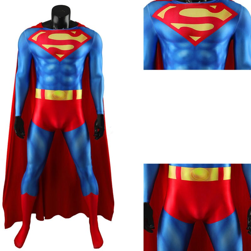 Superman Muscle Jumpsuit Cosplay Bodysuit Cloak Costume Halloween x’mas christmas birthday gift toys party make-up outfit - Image 3