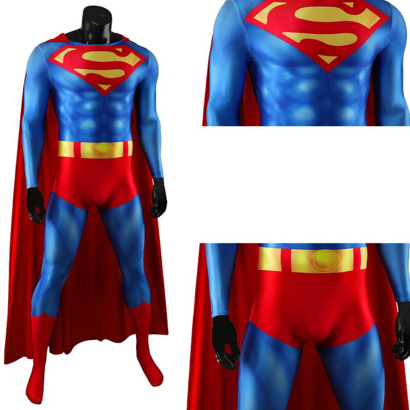 Superman Muscle Jumpsuit Cosplay Bodysuit Cloak Costume Halloween x’mas christmas birthday gift toys party make-up outfit - Image 4