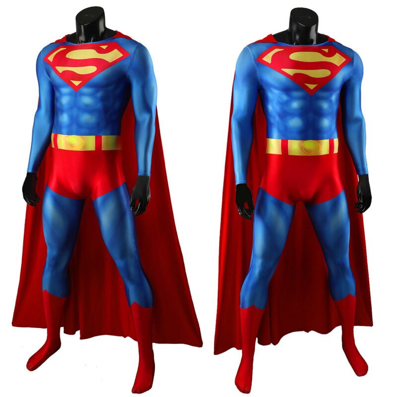 Superman Muscle Jumpsuit Cosplay Bodysuit Cloak Costume Halloween x’mas christmas birthday gift toys party make-up outfit - Image 2