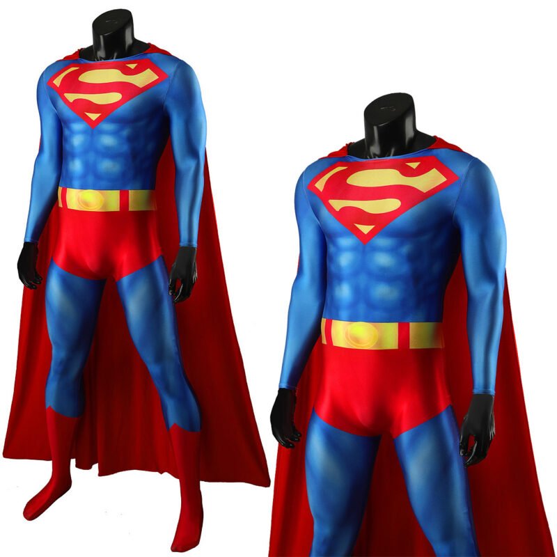 Superman Muscle Jumpsuit Cosplay Bodysuit Cloak Costume Halloween x’mas christmas birthday gift toys party make-up outfit - Image 6