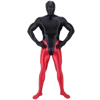 SPANDEX SLICK FUNSUIT BLACK&RED
