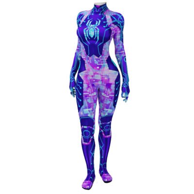 Spider-Woman Spider-Byte Superheroe Spider-Man Across the Spider-Verse Cosplay Costume Halloween x’mas christmas birthday gift toys party make-up outfit