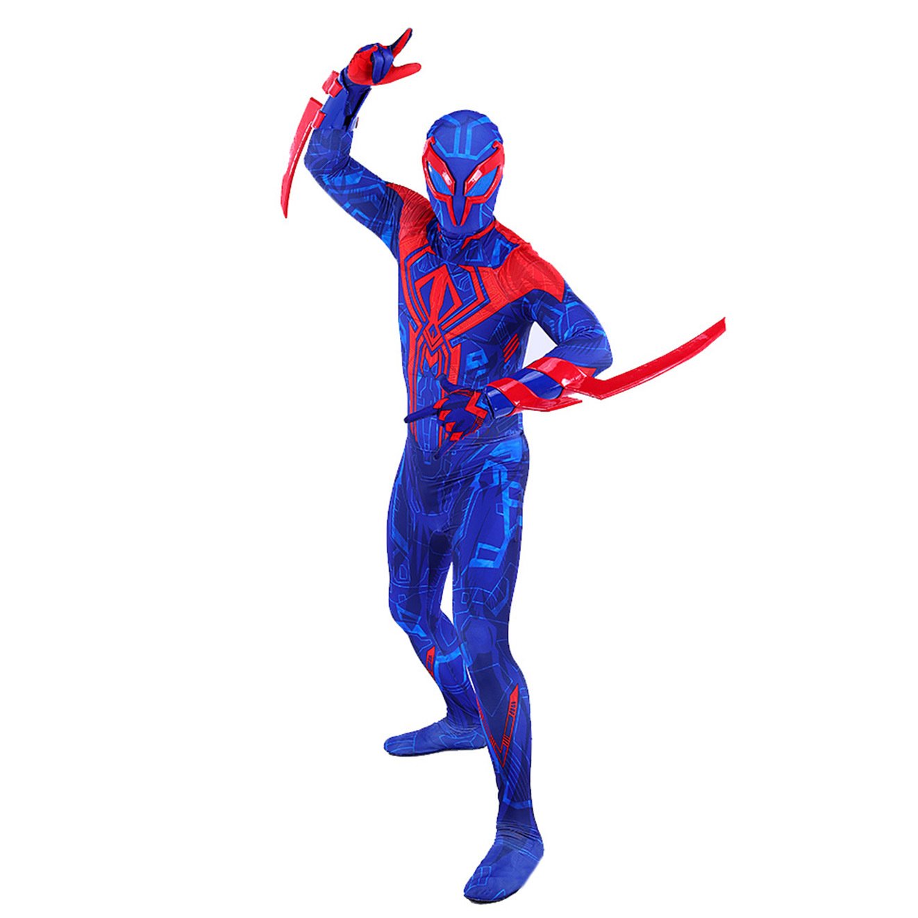Across The SpiderVerse 2099 Spiderman Superhero Cosplay Costume Halloween x’mas christmas birthday gift toys party make-up outfit - Image 4