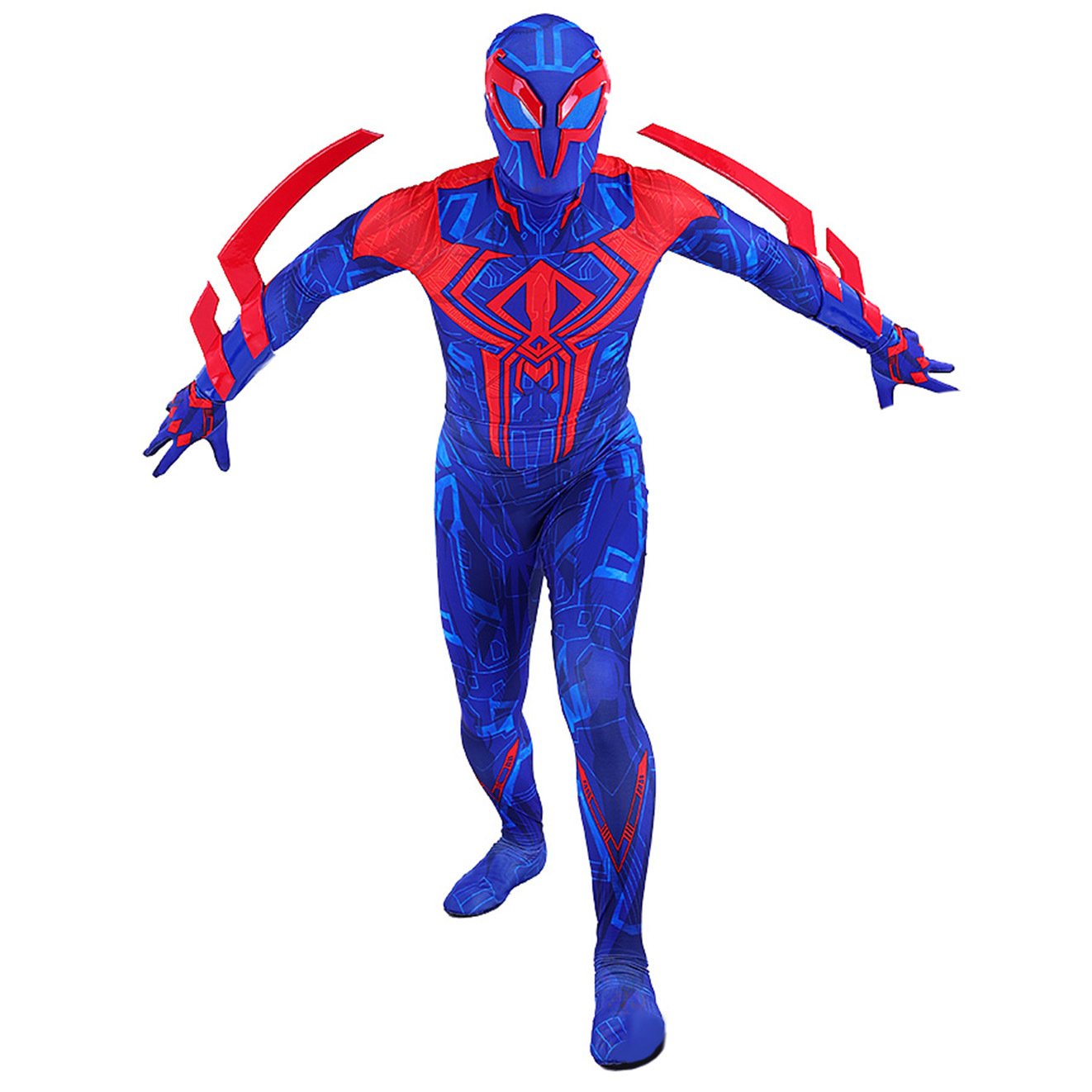 Across The SpiderVerse 2099 Spiderman Superhero Cosplay Costume Halloween x’mas christmas birthday gift toys party make-up outfit - Image 2