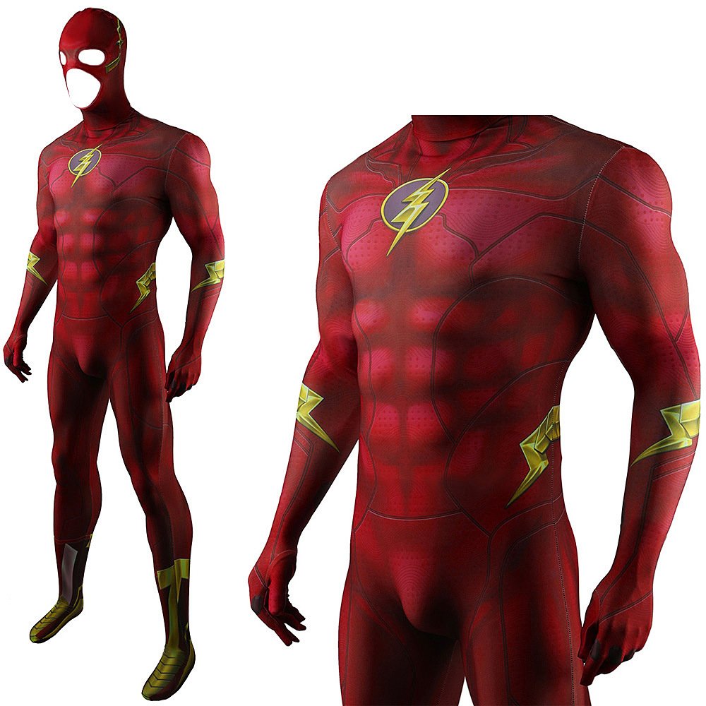 Justice League Barry Allen The Flash Cosplay Costume Halloween x’mas christmas birthday gift toys party make-up outfit - Image 5