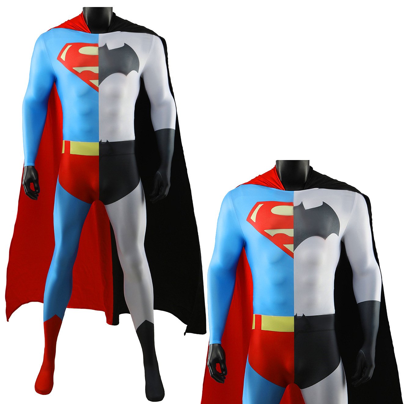 Superman & Batman Combined Cosplay Costume Halloween x’mas christmas birthday gift toys party make-up outfit - Image 4