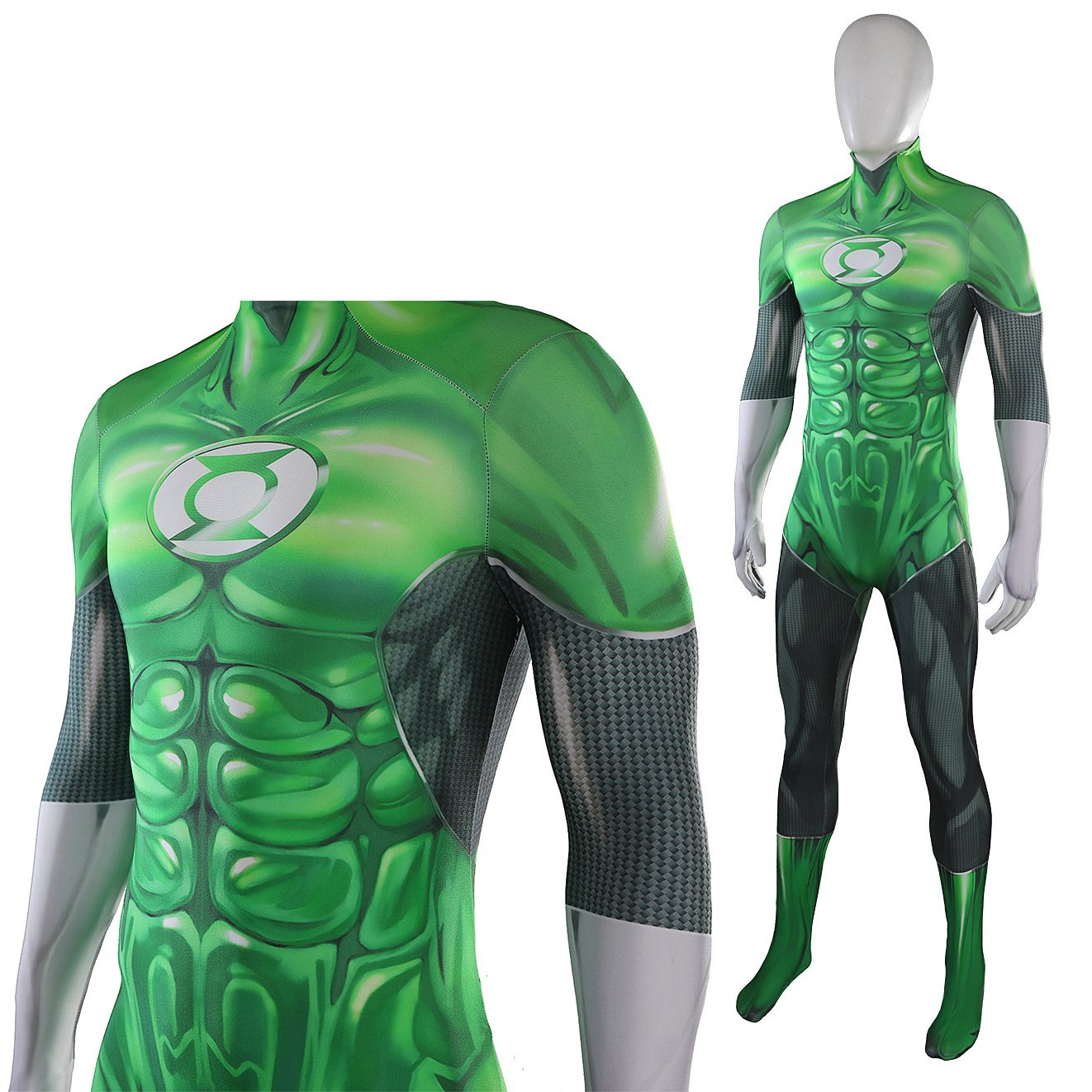 Green Lantern Hal Jordan Cosplay Halloween Costume x'mas christmas birthday gift toys party make-up outfit - Image 4